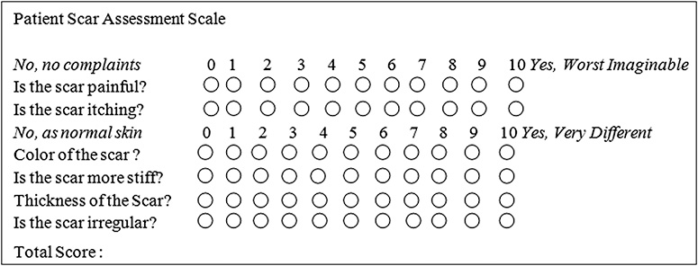 Patient visual scar assessment scale