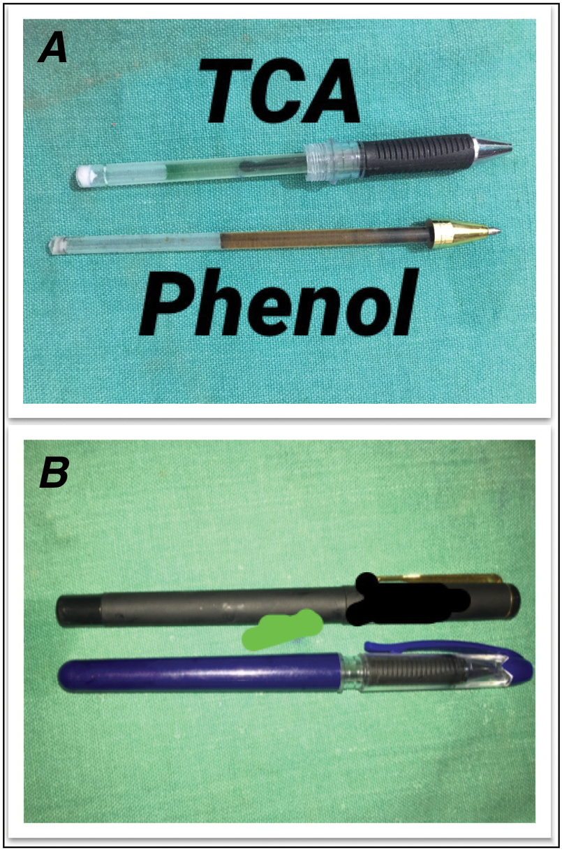 (A and B) The refill polytube is set into its pen